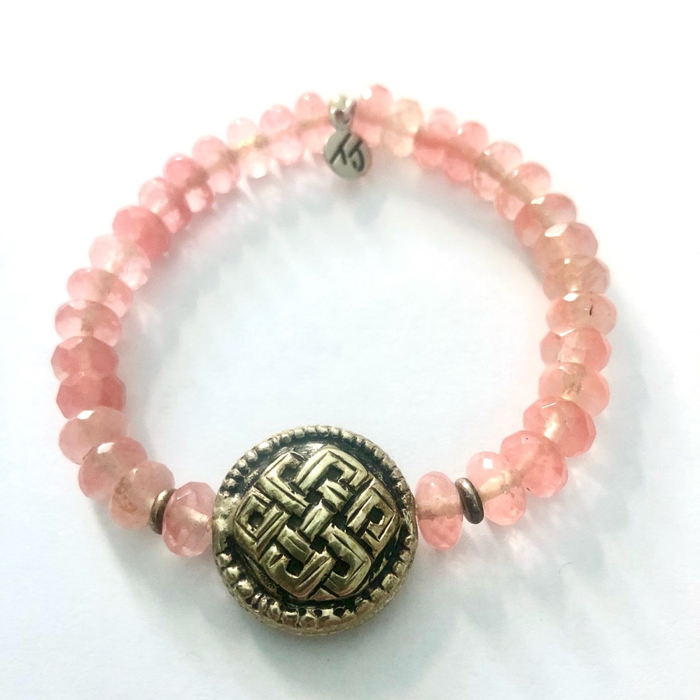 T Jazelle Charm Bracelet - Light Pink